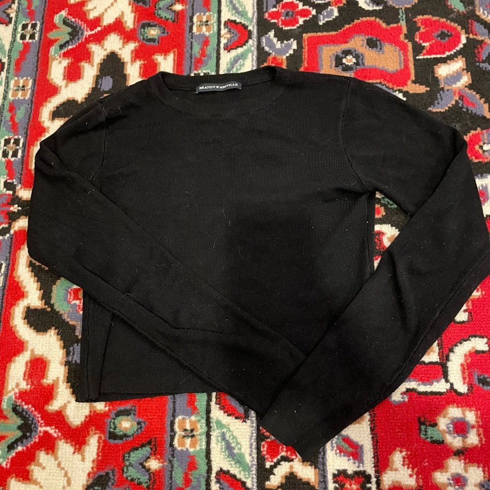 black brandy melville knit top